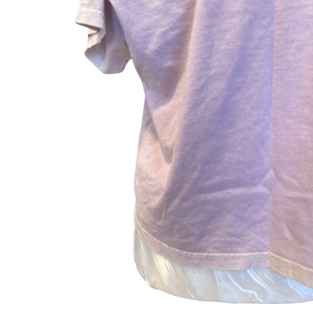 Vintage Authentic Pigment Purple Floral T Shirt Womens Sz Large Y2K Artsy Kawaii - Picture 13 of 14
